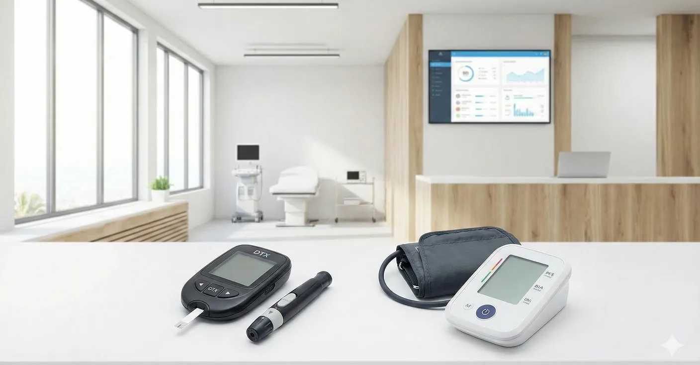 เครื่องตรวจวัดระดับน้ำตาลปลายนิ้ว (DTX) และเครื่องวัดความดันโลหิตแบบดิจิทัล_result